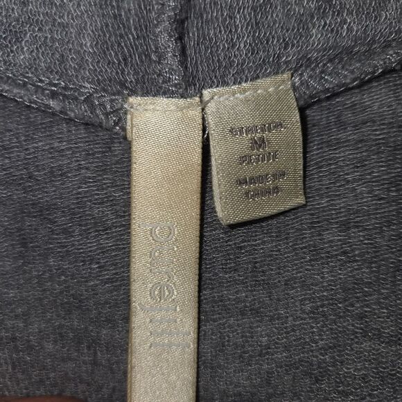 Pure Jill Purejill Gray Open Front Drape Stretch Knit Cardigan MP Medium Petite - Picture 5 of 6